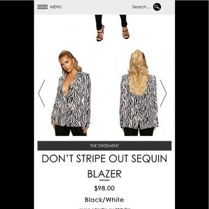 DON’T STRIPE OUT SEQUIN BLAZER - JACKET